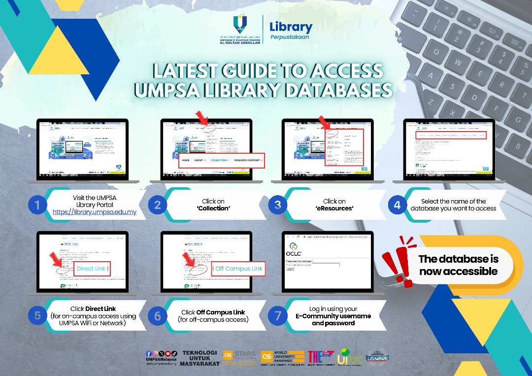 Latest Guide to Access UMPSA Library Databases